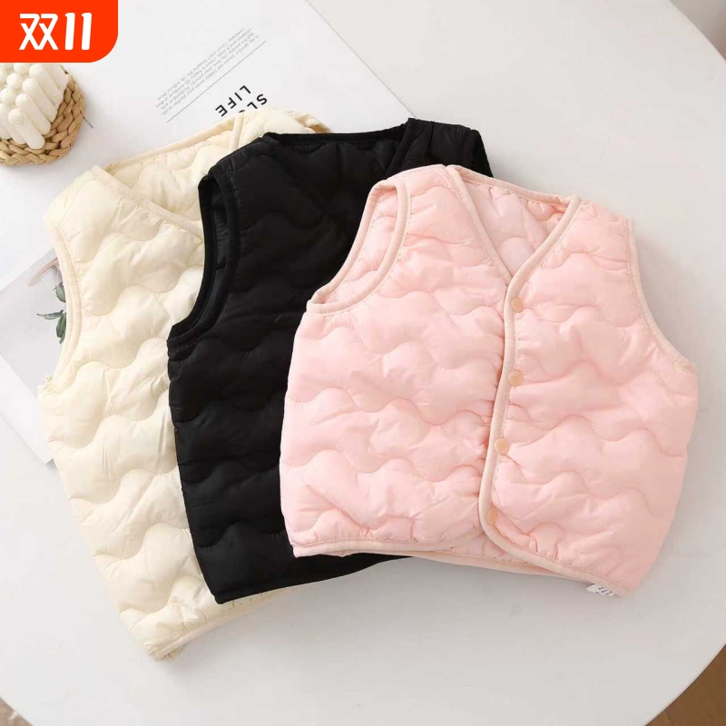 反季清仓羽绒棉马甲男童女童加厚婴儿秋冬保暖坎肩小童背心内胆