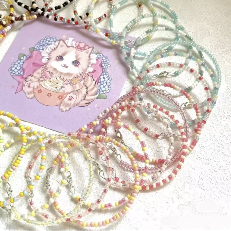 【米珠手串随心配】彩色简约串珠少女高颜值小众百搭礼物演唱物料