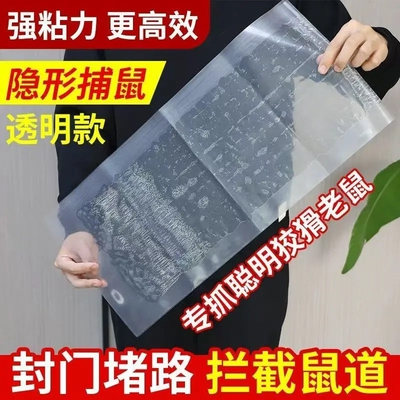 强力粘鼠板超大号强力捕鼠魔毯大老鼠捕鼠神器正品家用透明老鼠贴