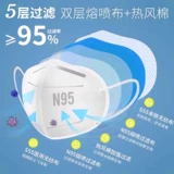 Медицинская защитная маска класса N95, одноразовая, дышащая, независимая упаковка для взрослых, хирургическая пыль, обычные четыре слоя