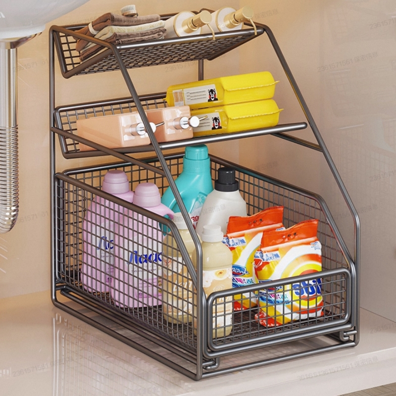 卫生间下水槽置物架浴室可抽拉