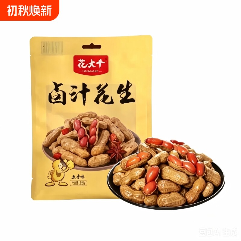 【花大个】五香水煮花生500g*3袋