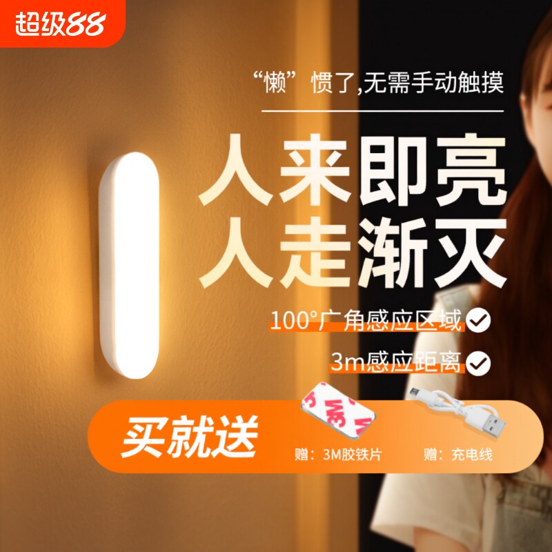 感应小夜灯人来即亮|千人加购图片