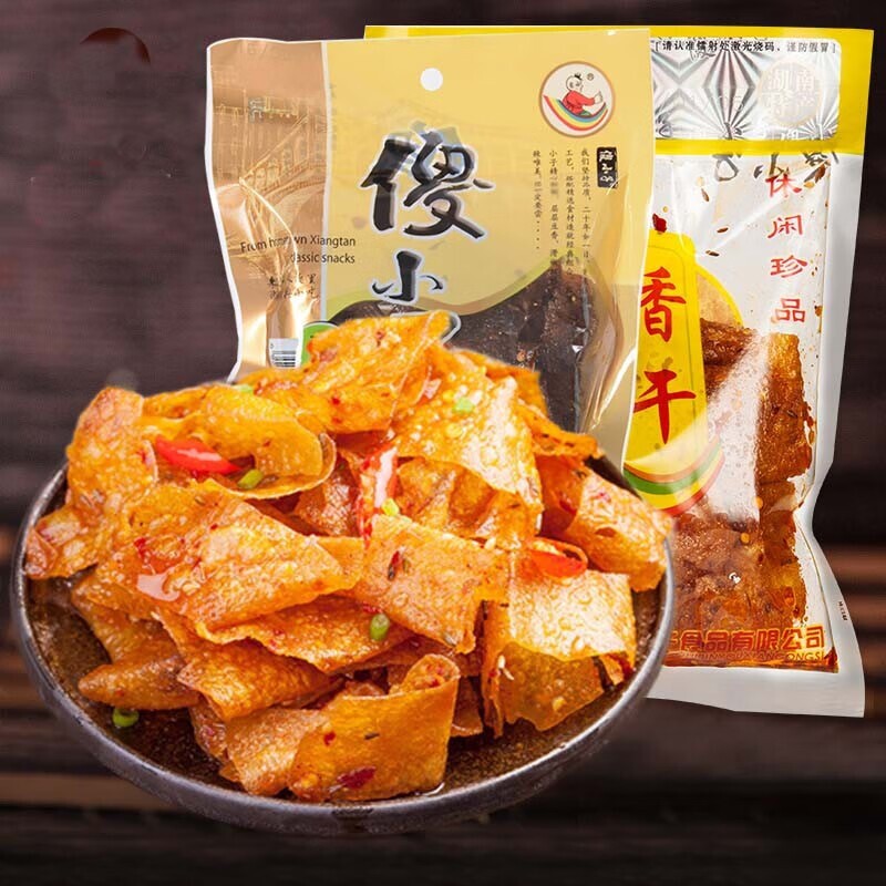 傻小子香干湖南特产豆干麻辣脆豆皮辣味零食辣条儿时怀旧童年休闲