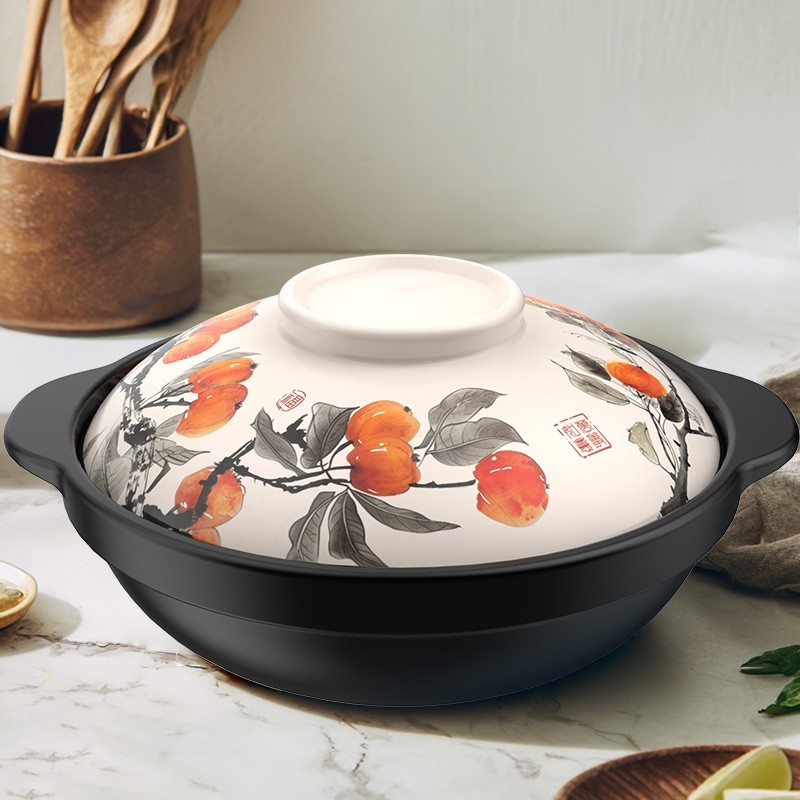 康舒砂锅家用大容量耐高温浅锅燃气灶专用煲仔饭干烧不裂耐热砂锅