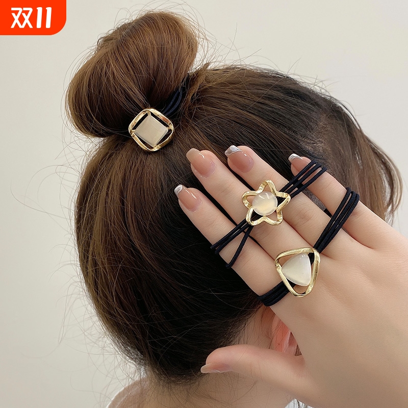 猫眼石发圈头绳扎头发扎马尾耐用韩国皮筋发饰高档发绳气质发饰女