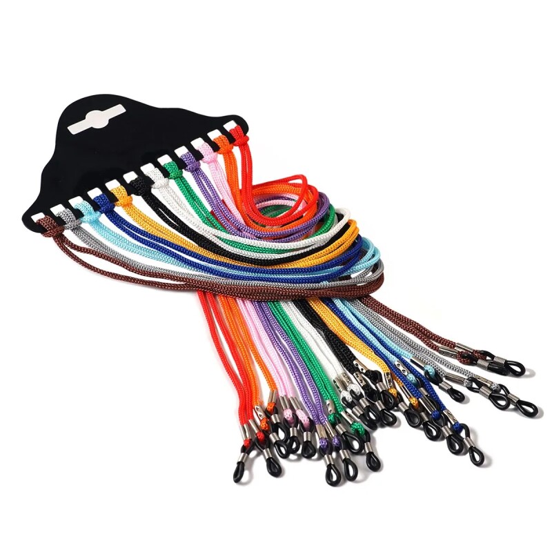 彩色眼镜绳太阳眼镜链老花眼镜挂绳防滑黑色眼睛绳子带防丢