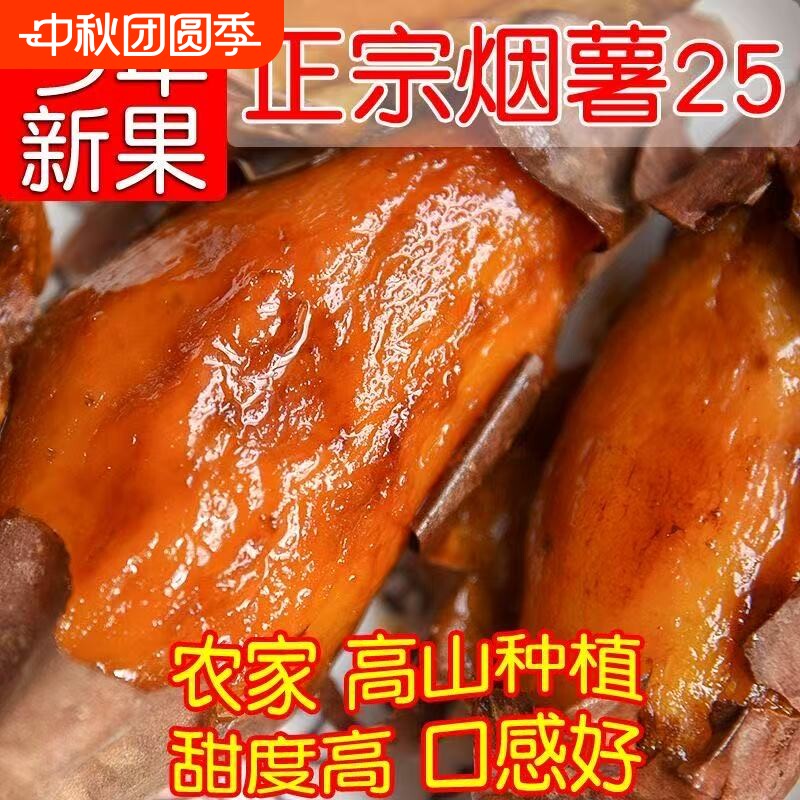 正宗山东糖心烟薯25号蜜薯净重中大果5斤