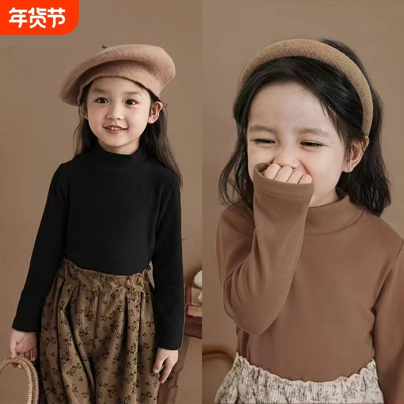 德绒打底衫女童秋冬装儿童长袖上衣春秋款内搭半高领新款童装保暖,童装/婴儿装/亲子装,T恤,淘宝优惠券,粉丝福利购,淘宝优惠卷