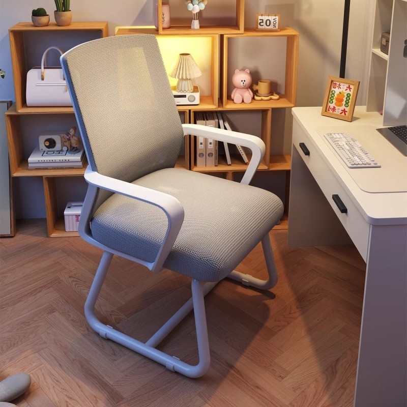 电脑椅家用办公椅子舒适久坐不累员工椅宿舍办公室凳座椅滑轮弓形
