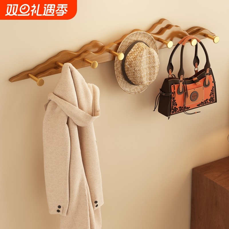 挂衣钩入户玄关挂衣架壁挂墙上挂钩排钩置物架免打孔卧室收纳客厅