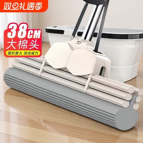 海绵免手洗胶棉拖把|千人回购