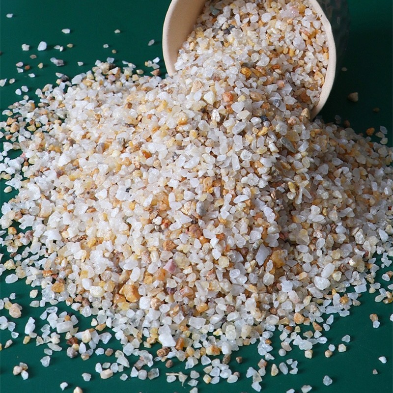 天然水晶砂河沙养花用粗砂多肉铺面石颗粒鱼缸造景沙底砂装饰石头