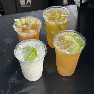 pet咖啡网红冷饮杯手打柠檬茶杯子一次性奶茶杯咖啡杯90口径带盖