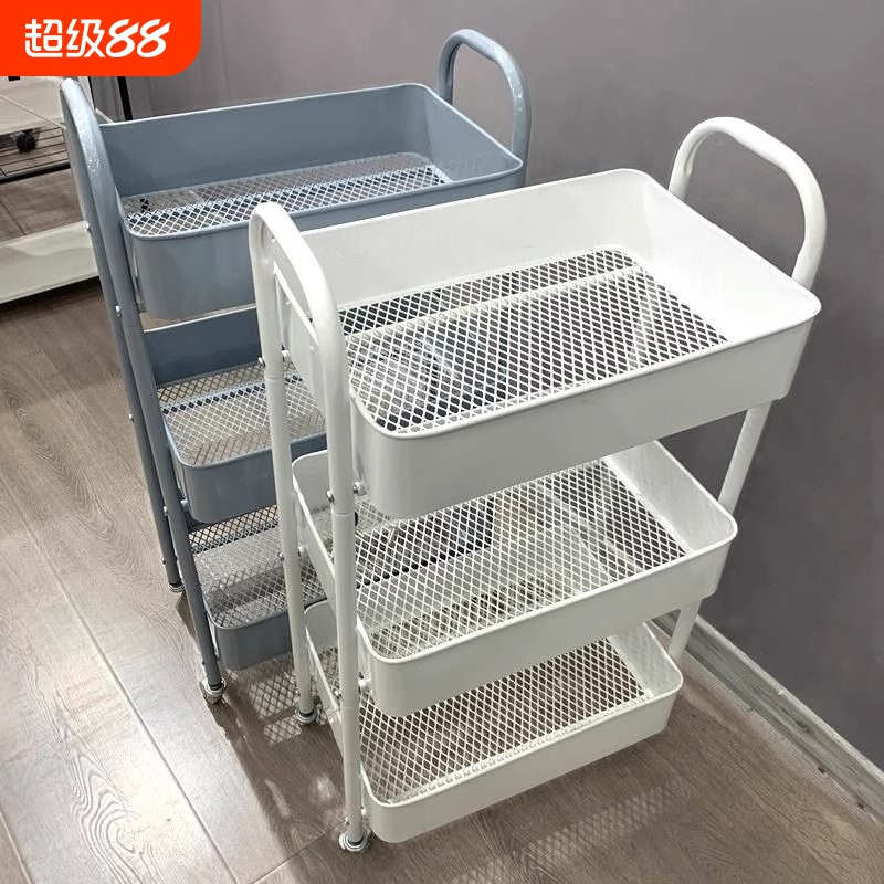 小推车置物架落地多层收纳架浴室带轮多功能玩具收纳客厅分层卧室