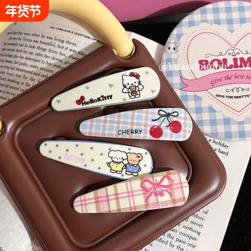 可爱少女ins发夹侧边卡通甜美ins韩版刘海学生头饰bb百搭发饰