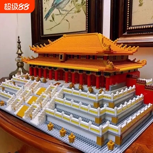 故宫太和殿榫卯结构积木玩具益智拼装拼图成人版中国建筑模型摆件