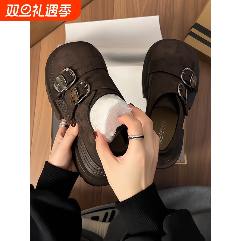 复古厚底小皮鞋女|超1600人收藏