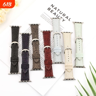 适用苹果ApplewatchS11/S10手表带SE/UItra3/2/1满天星三星口表带时尚精致女男智能手表表带