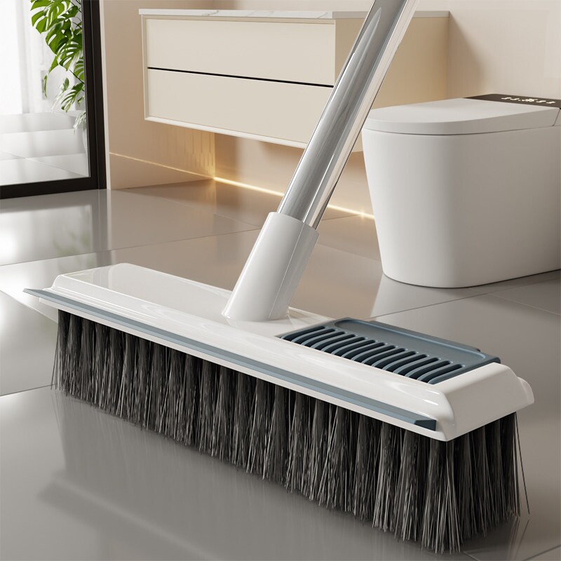 卫生间专用地刷浴室厨房保洁地刷刮水清洁工具一套长柄厕所硬毛刷