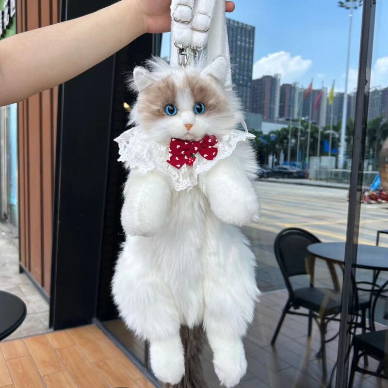 仿真三花猫布偶猫毛绒布娃娃小猫咪背包玩偶猫咪公仔女生玩具礼物图片