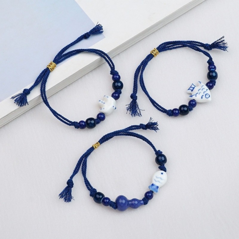 景德镇陶瓷手链小清新甜美重工编绳星星小众手绳饰品手串,饰品/流行首饰/时尚饰品新,其它首饰,淘宝优惠券,粉丝福利购,淘宝优惠卷