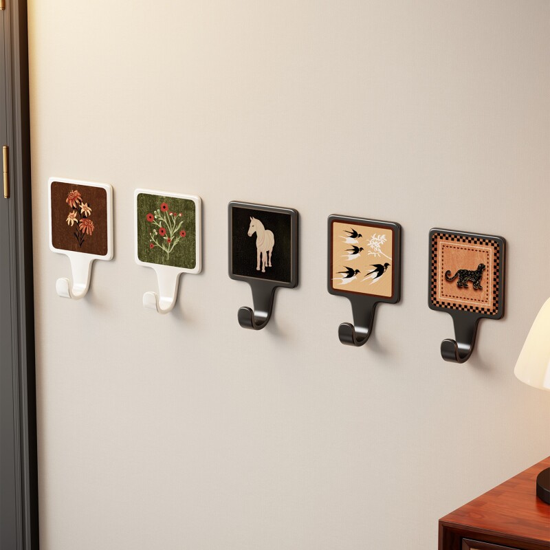 浴室挂钩免打孔强力承重厨房卫生间毛巾墙上粘钩贴墙防潮挂衣架子