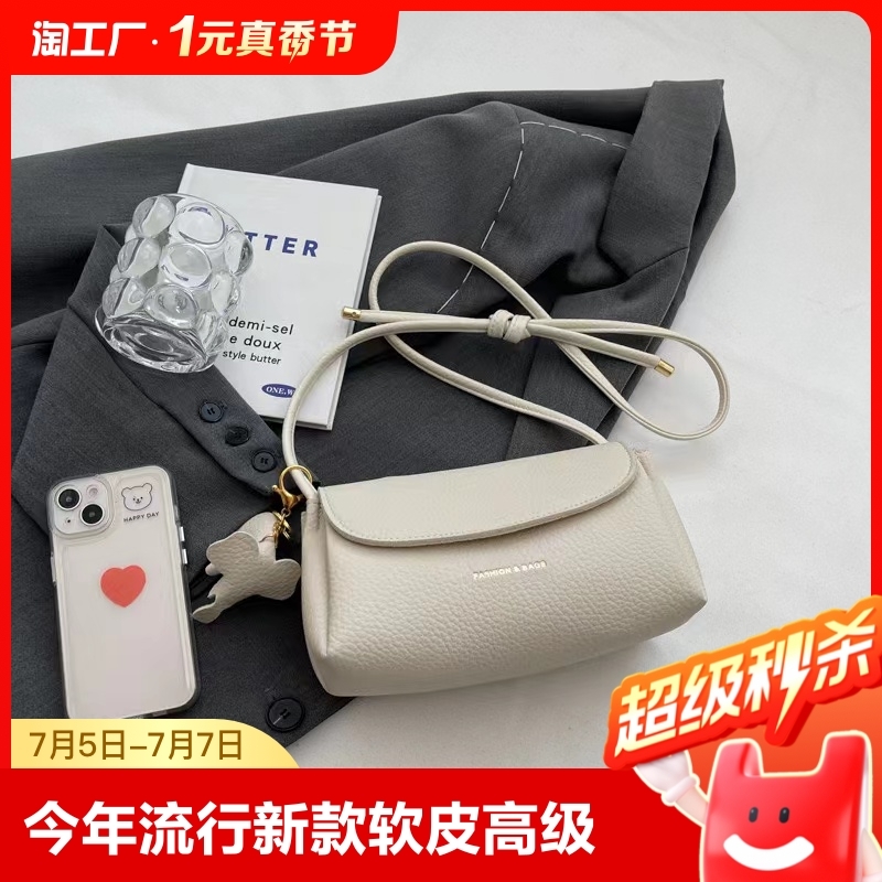 今年流行小包包女新款潮爆款软皮小挎包高级感小众ins单肩腋下包