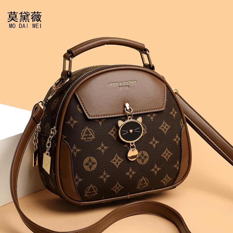 莫黛薇软皮印花包包包女2025新款女士斜挎包时尚中年妈妈单肩女包