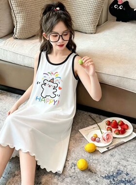 冰丝睡裙女童夏季背心裙