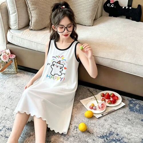 冰丝睡裙女童夏季背心裙