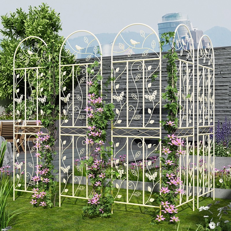 爬藤架植物花架户外花园庭院栅栏铁艺支架高级承重固定打造艺术