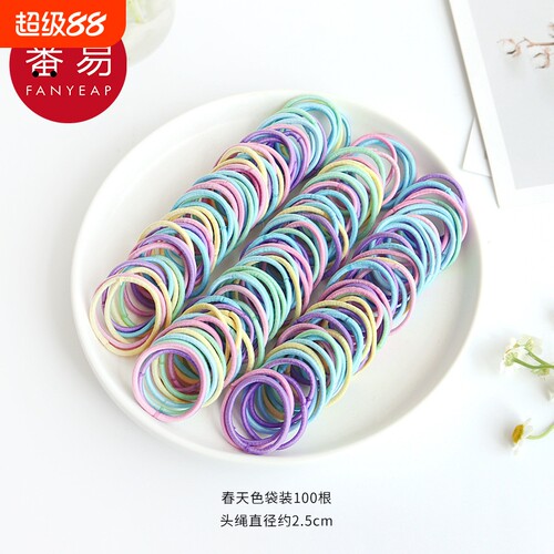 发绳/儿童C1vkn500-发圈可爱女童发饰弹力头绳扎头发儿童不伤发弹