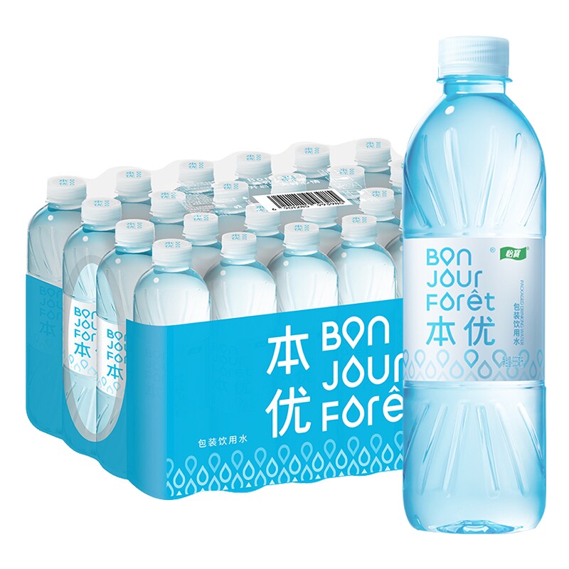 怡宝本优饮用水555ml*24瓶整箱新货会议小瓶饮用水非天然矿泉