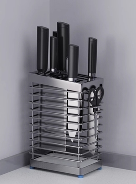 厨房刀架刀座菜刀架置物架家用沥水台面放水果刀剪刀菜刀具收纳架