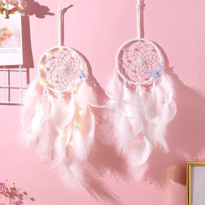 风铃INS风捕梦网工艺品挂件新房创意礼物毕业礼品蓝蝴蝶白雪公主
