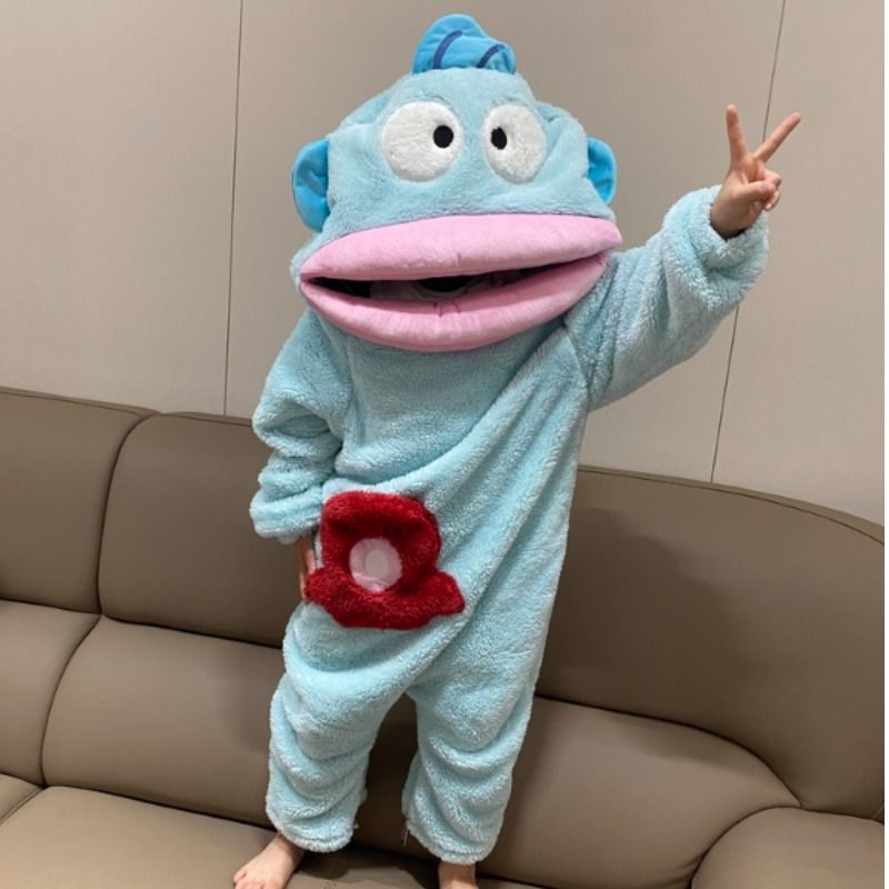 加厚面料丑鱼连体睡衣