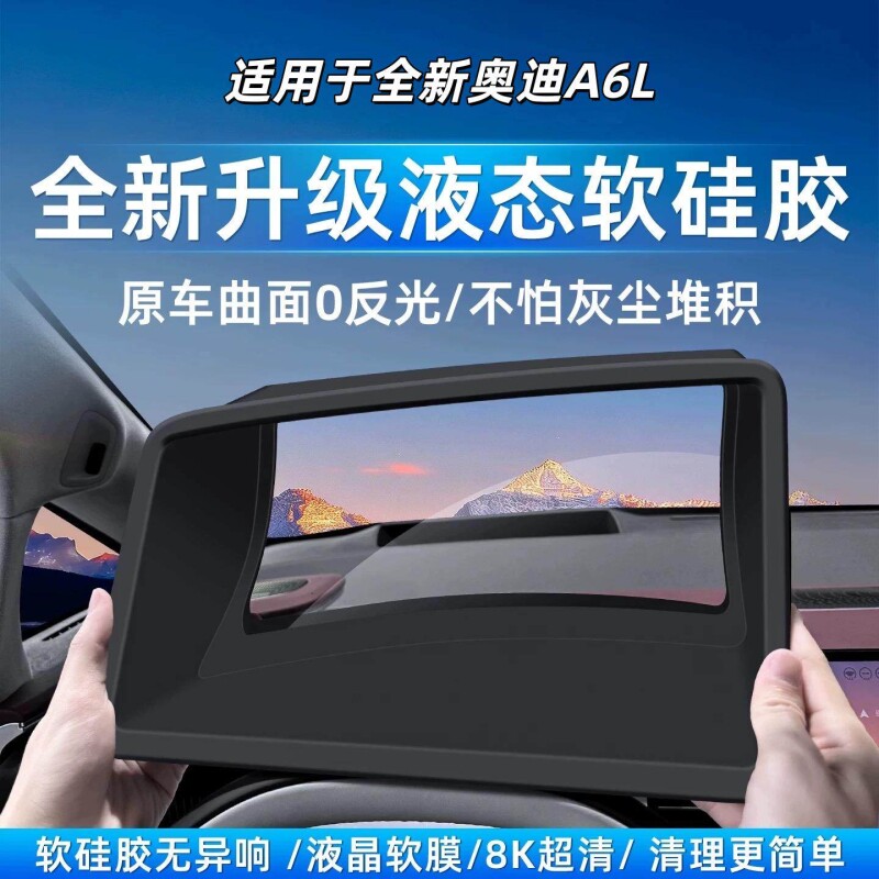 适用26款全新奥迪A6L/E7X/E5抬头显示器保护罩HUD防尘