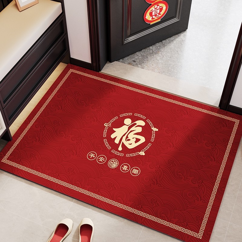 新年入户门地垫2026新款大门口软硅藻泥门垫玄关脚垫室内进门地毯