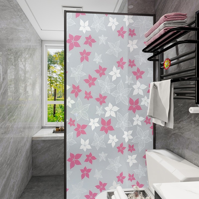 自粘玻璃贴膜推拉门装饰窗户贴纸窗花纸透光不透明贴纸遮光隔热