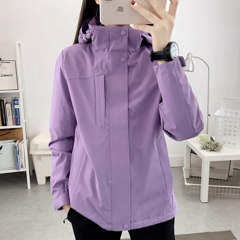 25冬新款三合一羽绒内胆可拆卸冲锋衣女防水户外运动登山外套防风