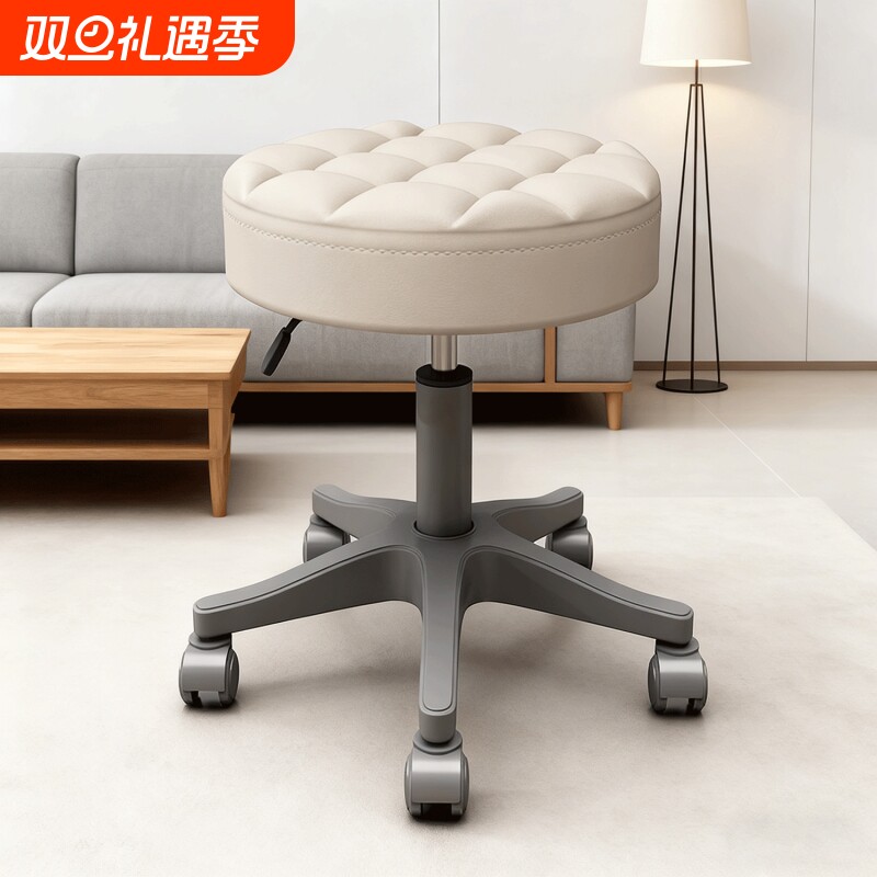 美容美发凳子滑轮旋转升降凳子大工凳美甲圆凳理发店转椅发廊专用