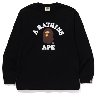 BAPE猿人迷彩打底衫 本SHARK 亲子 T恤纯棉300g重磅高版 潮牌APE长袖