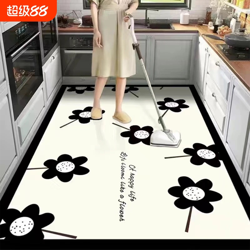新款硅藻泥厨房地垫防滑防油可擦免洗吸水防水地毯耐脏脚垫子门口