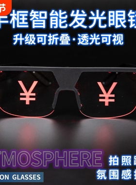 赛博音乐节七彩闪光墨镜