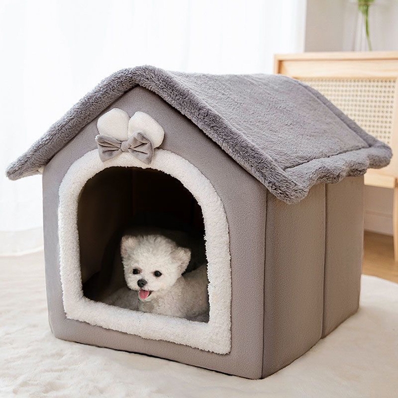 狗窝四季通用小型犬狗房子狗屋可拆洗封闭式冬天保暖猫窝宠物用品