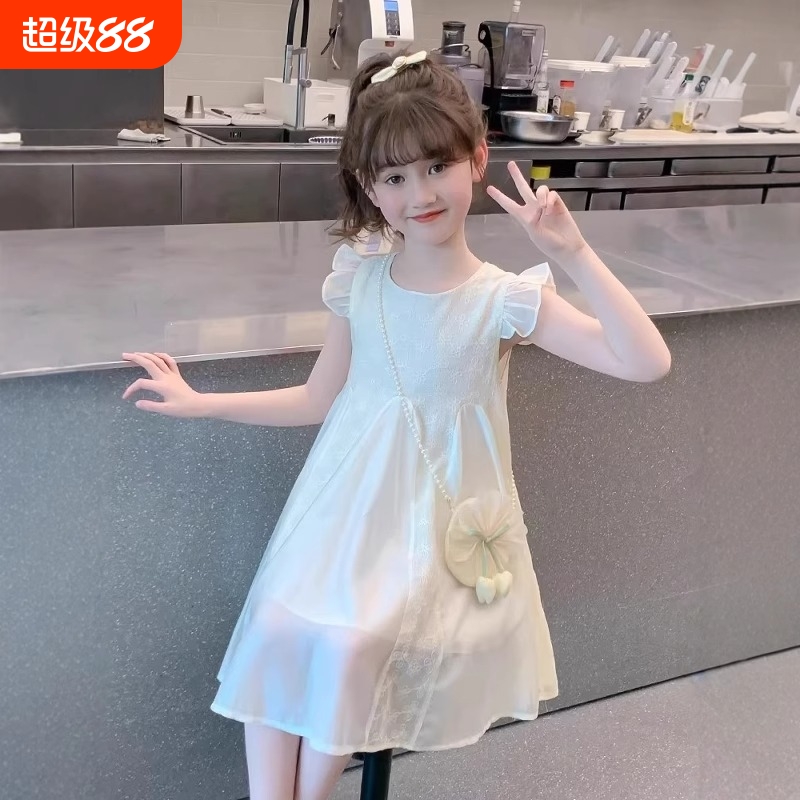 女童连衣裙夏季2025新款儿童洋气超好看中小童背心裙