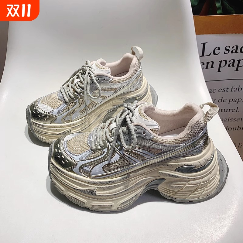 厚底增高老爹鞋女|超5000次加购