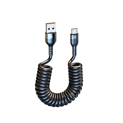 快冲冲100W弹簧快充数据线typec1.5米单条装