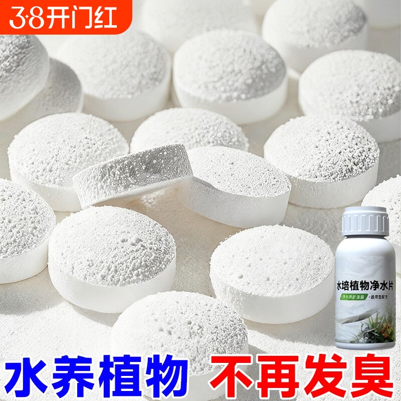 水培植物净水片除臭杀菌消毒鲜花花卉保鲜剂碗莲除藻专用净化水质
